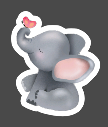 Cute Elephant Stickers
