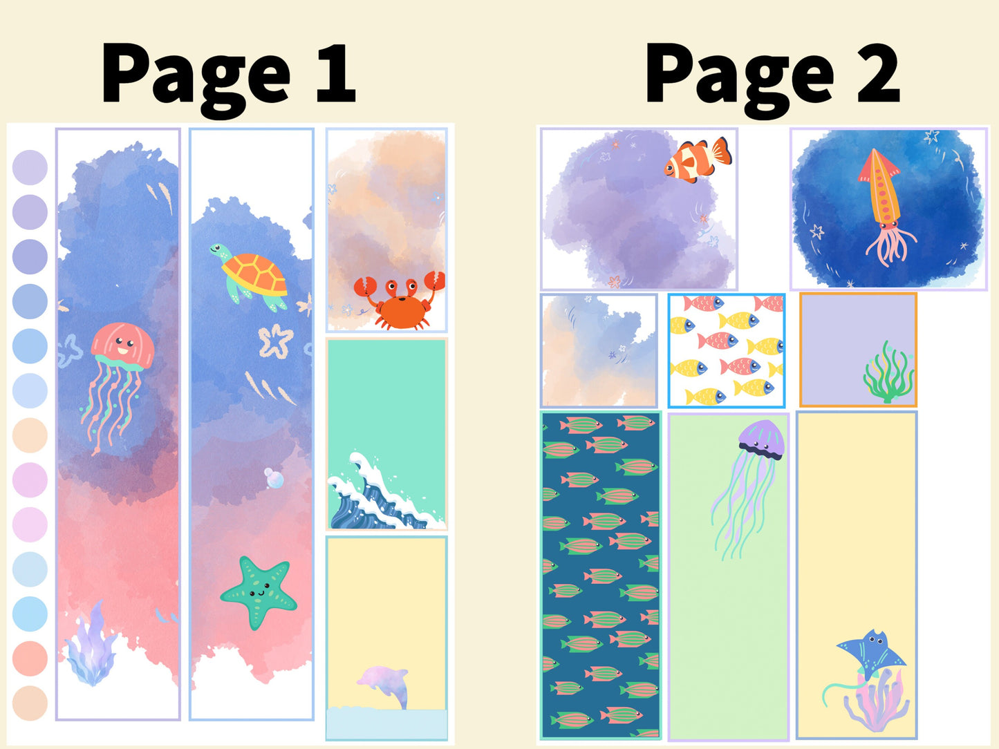 Playing in the Sea Happy Planner Stickers