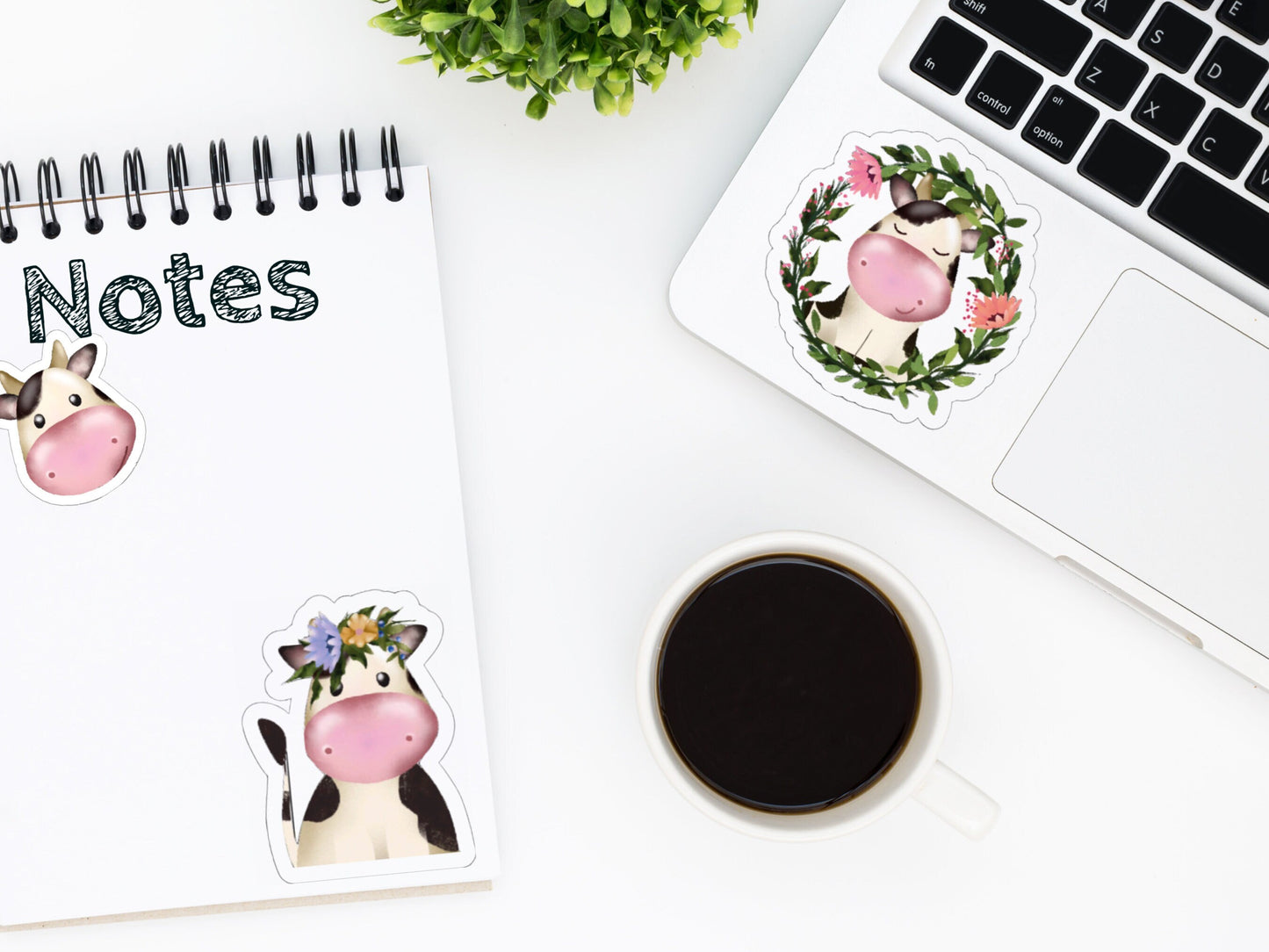 Adorable Cow Sticker