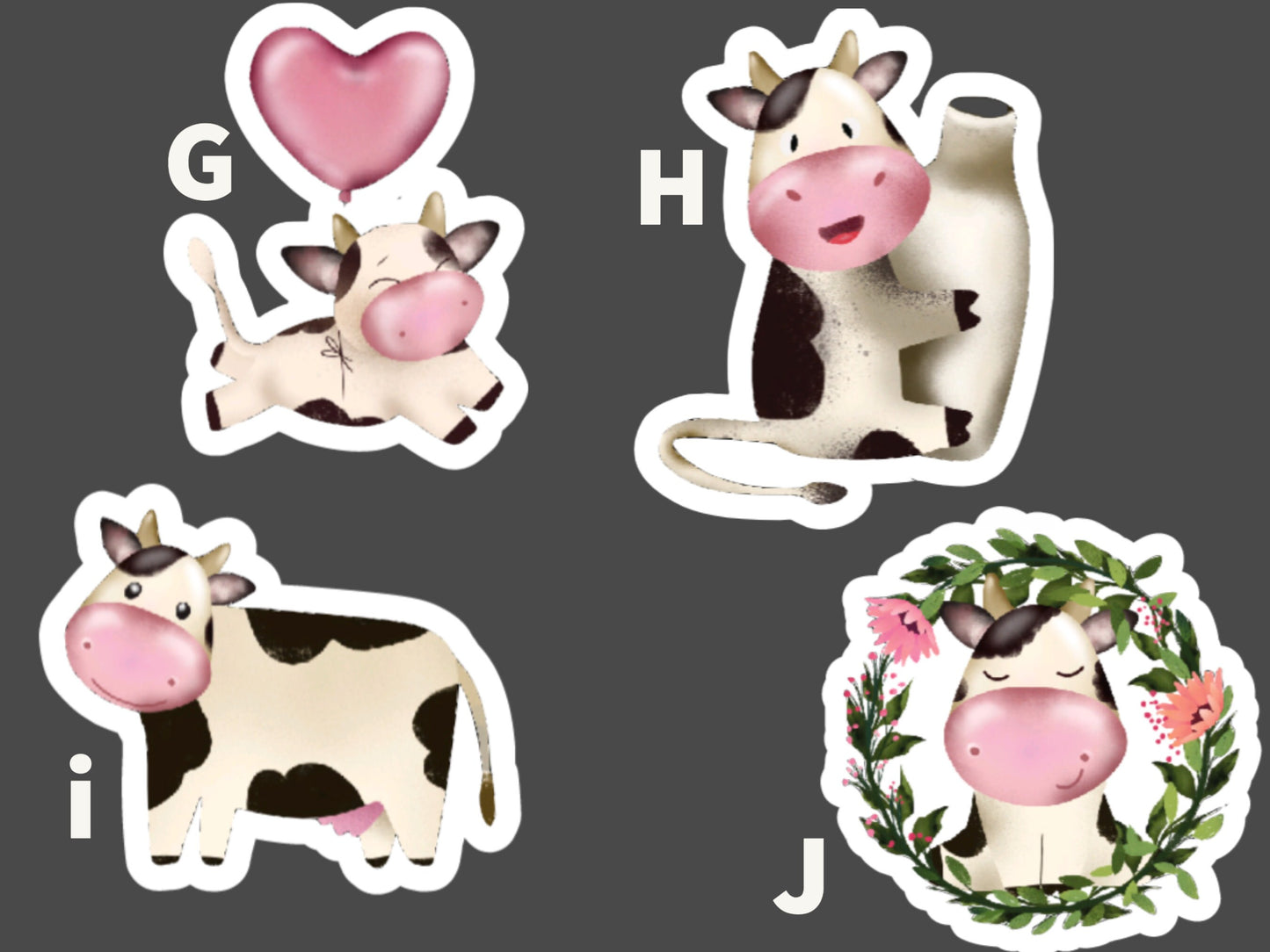 Adorable Cow Sticker